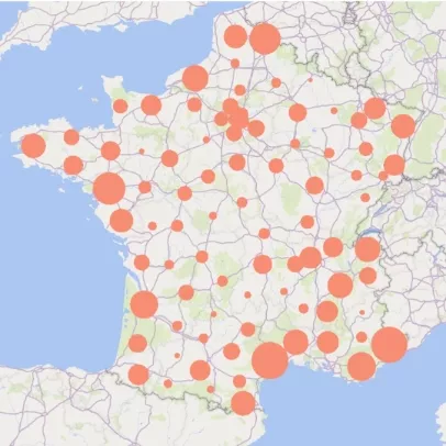 Exemple d'une cartographie de la consommation transport